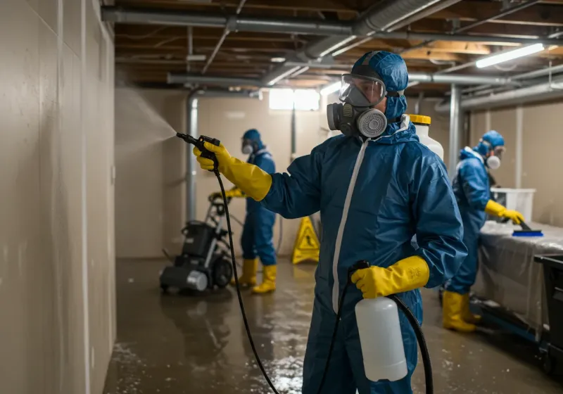 Basement Sanitization and Antimicrobial Treatment process in Marion, NY